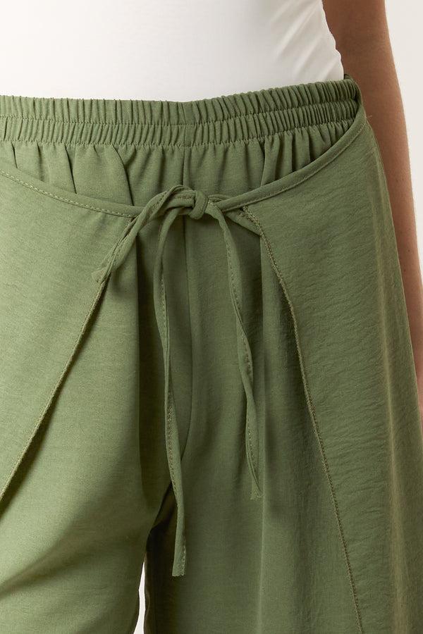 Qed London Tied Front Side Split Trousers