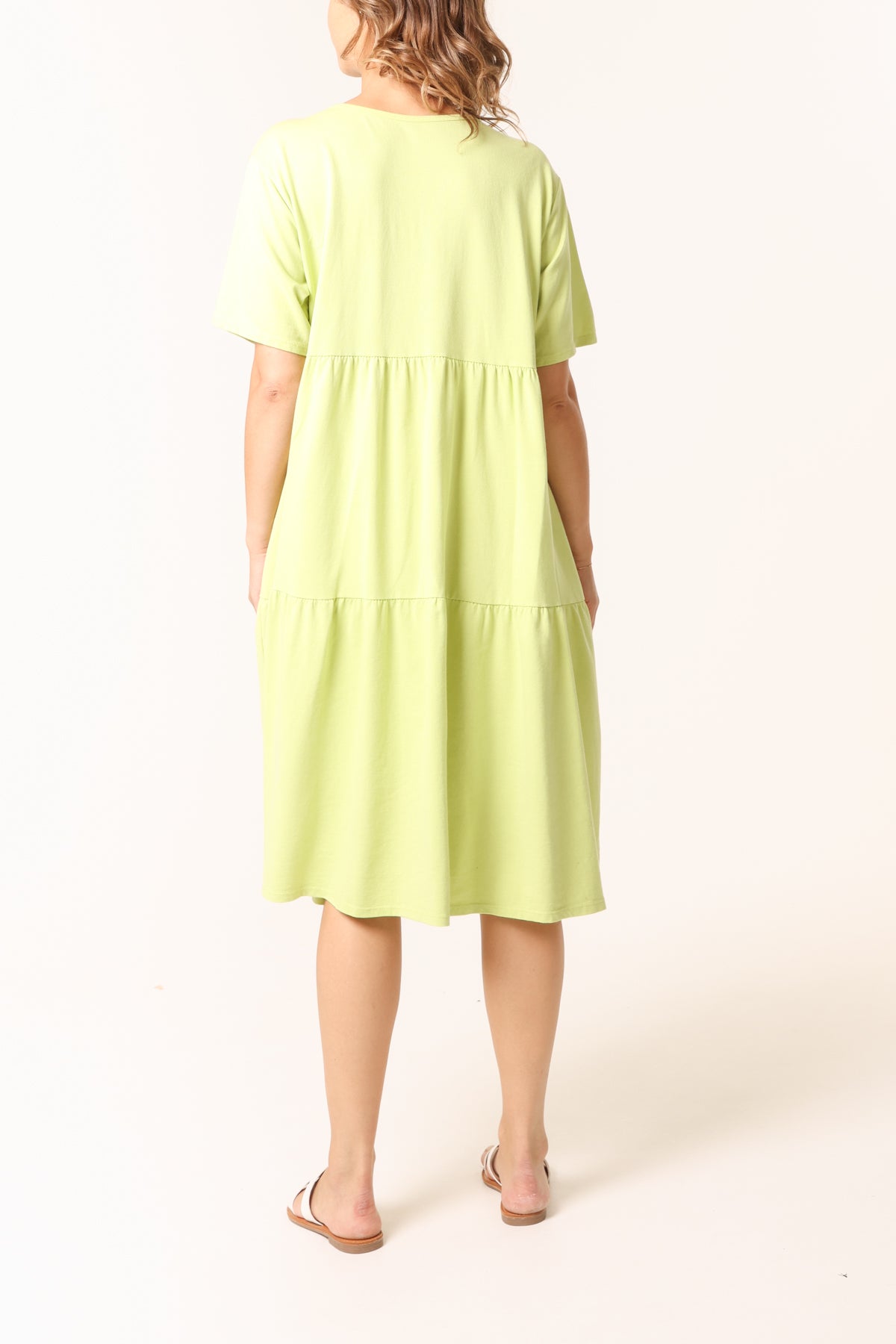 Qed London Tiered Midi Smock Dress