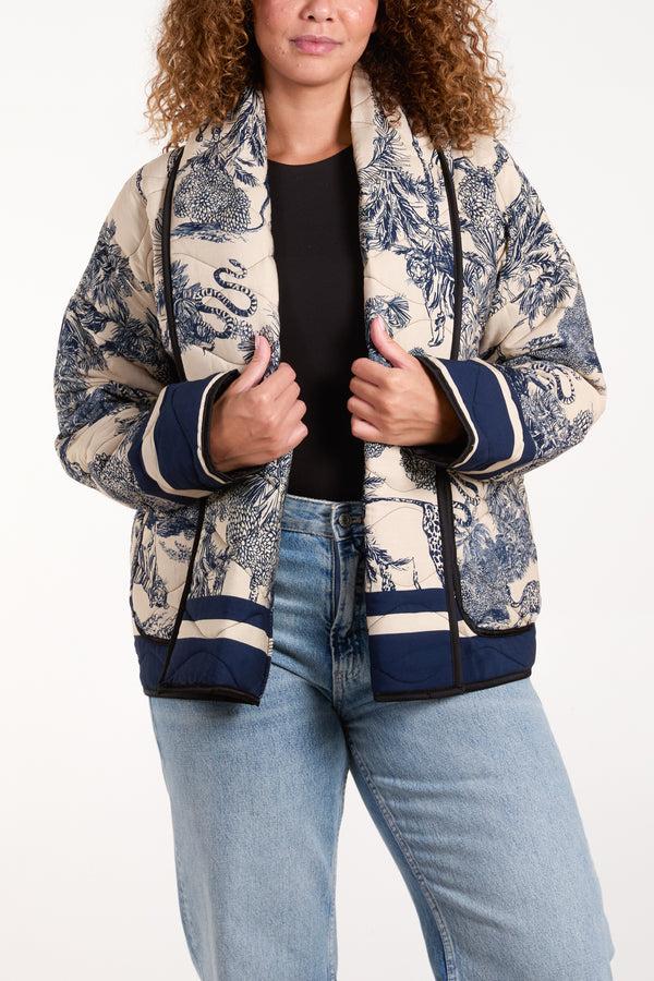 Qed London Toile Du Jouy Padded Jacket