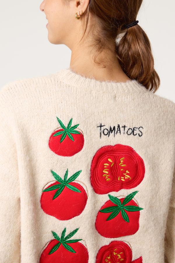 Qed London Tomato Design Knit Jumper