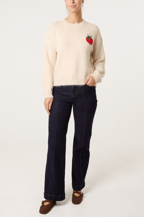 Qed London Tomato Design Knit Jumper
