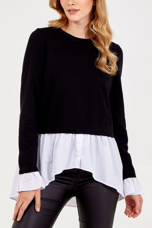 qed london Two In One Shirt & Jumper