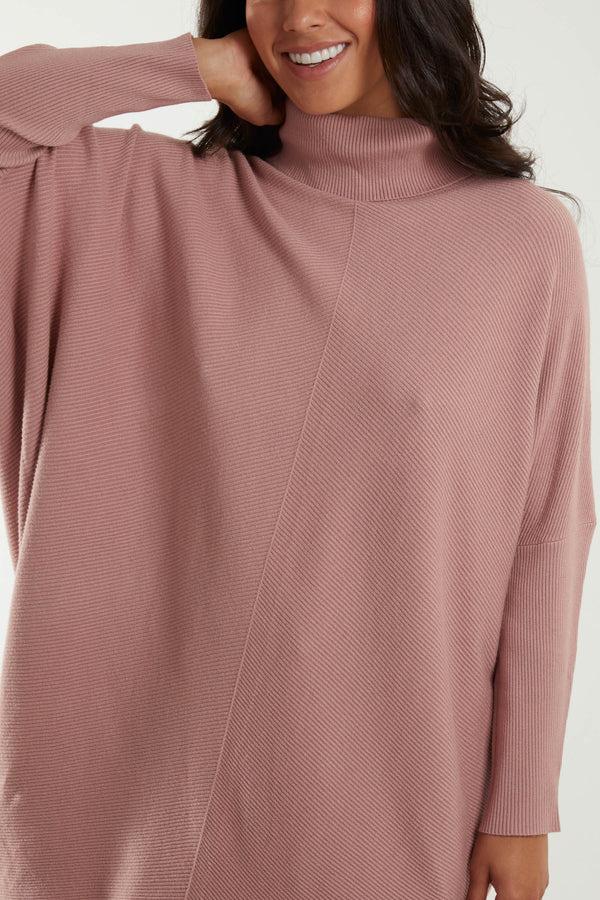 Qed London V-Hem Asymmetric Longline Jumper
