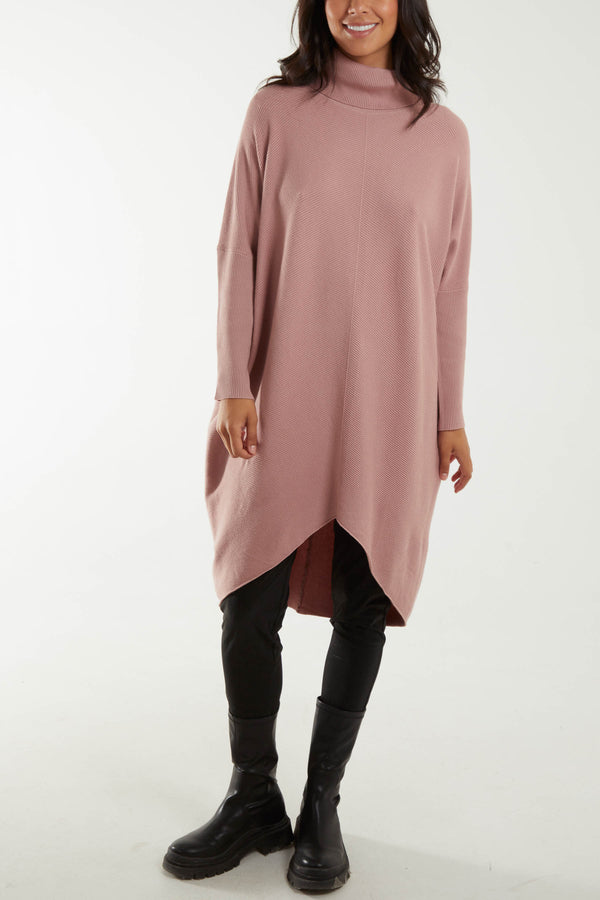 Qed London V-Hem Asymmetric Longline Jumper