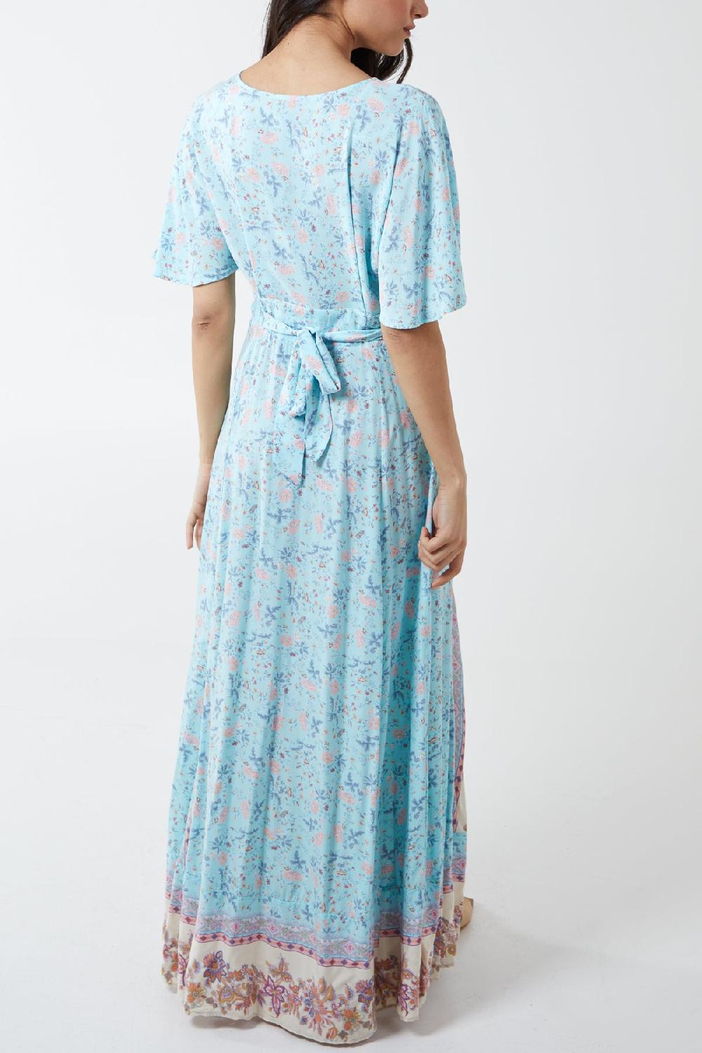 Qed London V-Neck Button Down Maxi Dress