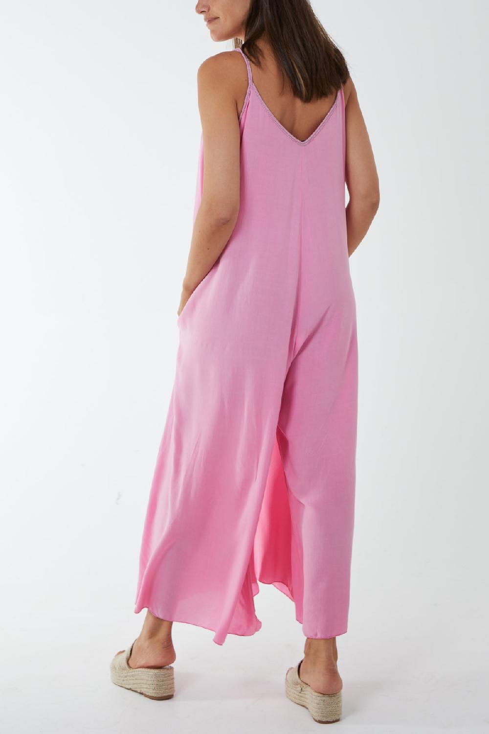 Qed London V Neck Cami Jumpsuit
