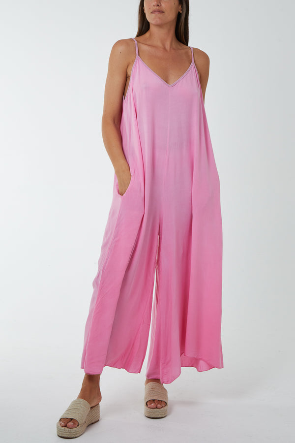 qed london V Neck Cami Jumpsuit