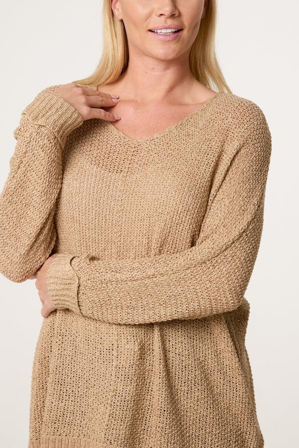 Qed London V-Neck Knit Jumper