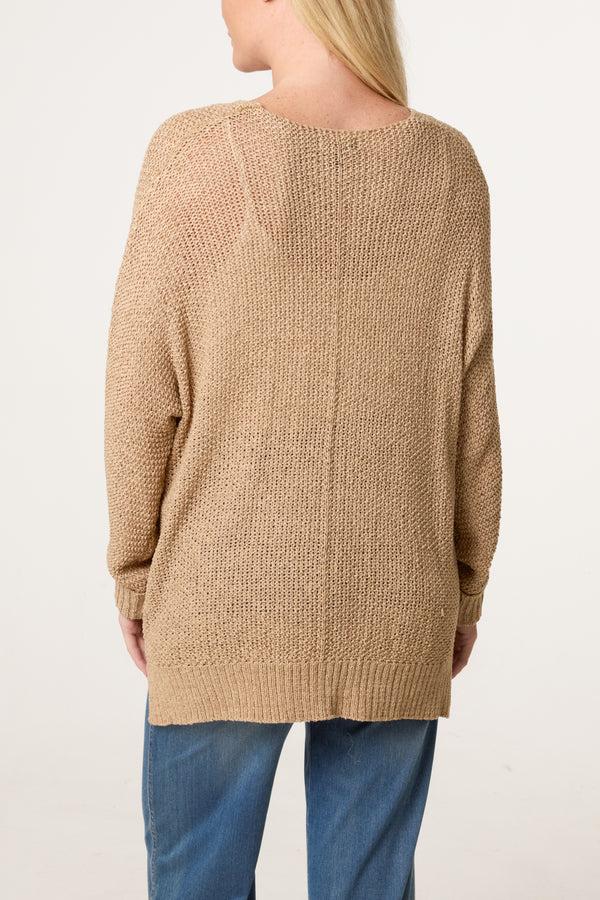 Qed London V-Neck Knit Jumper