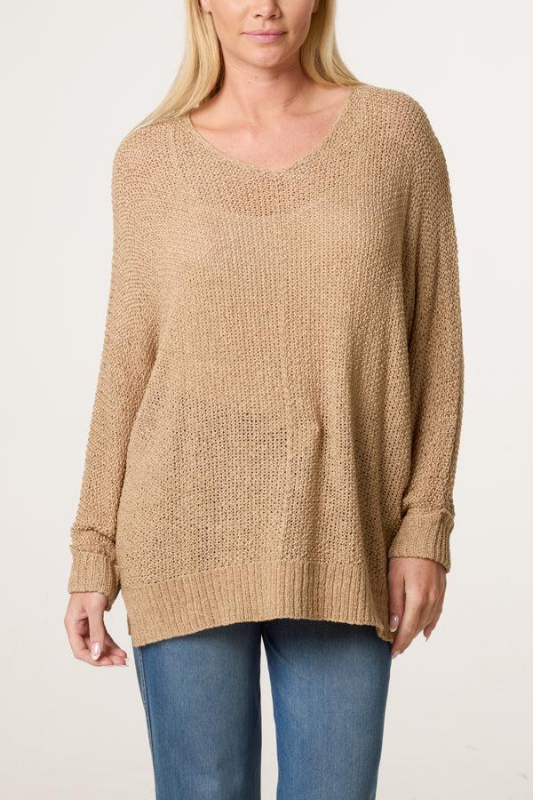 qed london V-Neck Knit Jumper