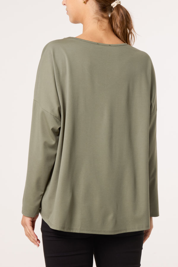 Qed London V-Neck Soft Touch Sweatshirt