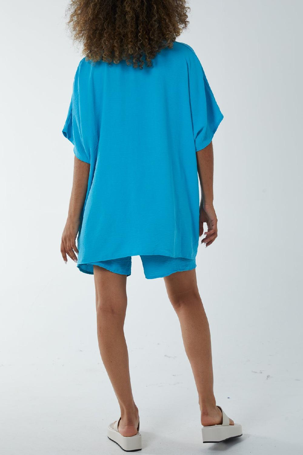 Qed London V-Neck Top And Shorts Co-ord Set