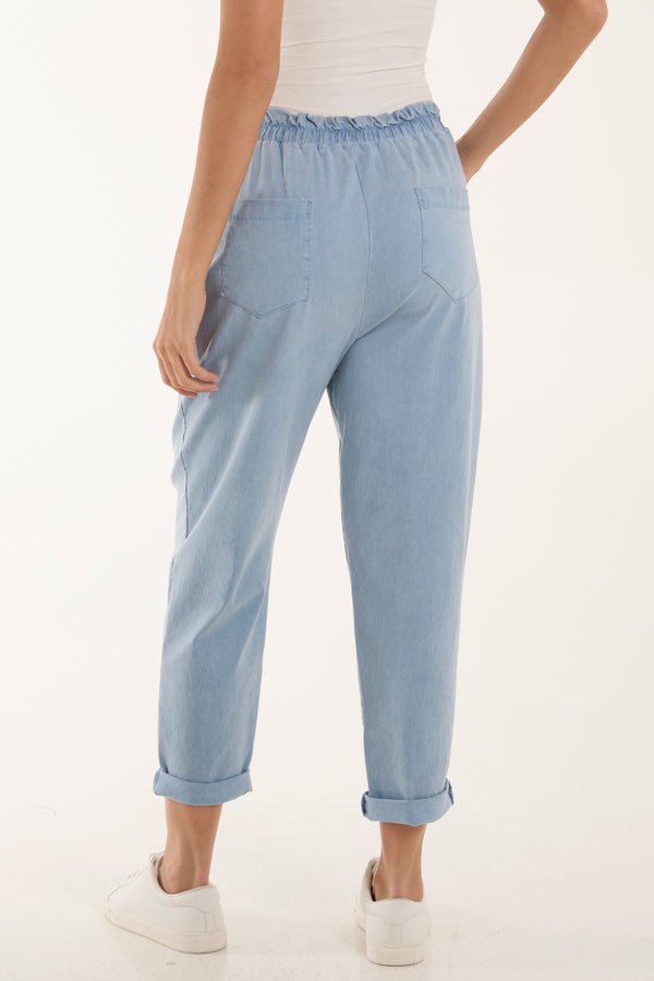Qed London Washed Relaxed Fit Magic Trousers