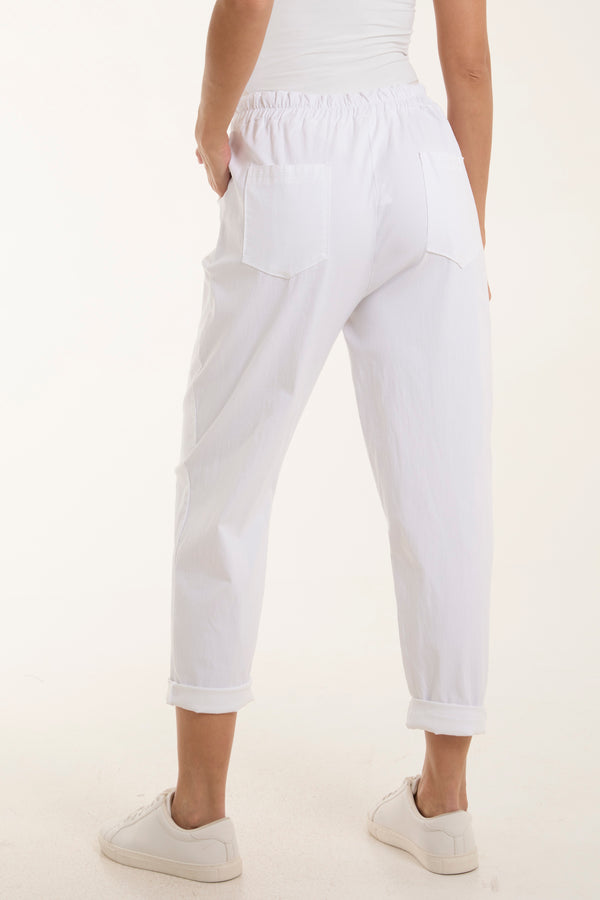 Qed London Washed Relaxed Fit Magic Trousers