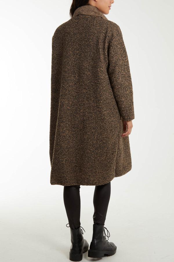 Qed London Waterfall Wool Lightweight Coat