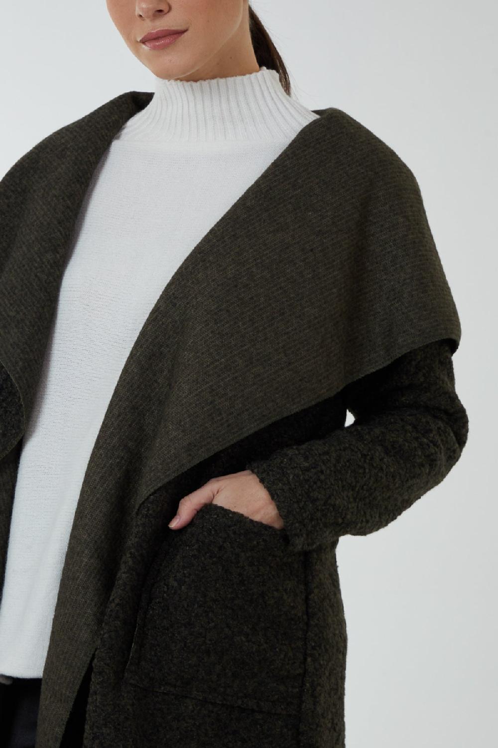 Qed London Waterfall Wool Lightweight Coat