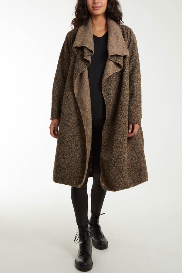 qed london Waterfall Wool Lightweight Coat