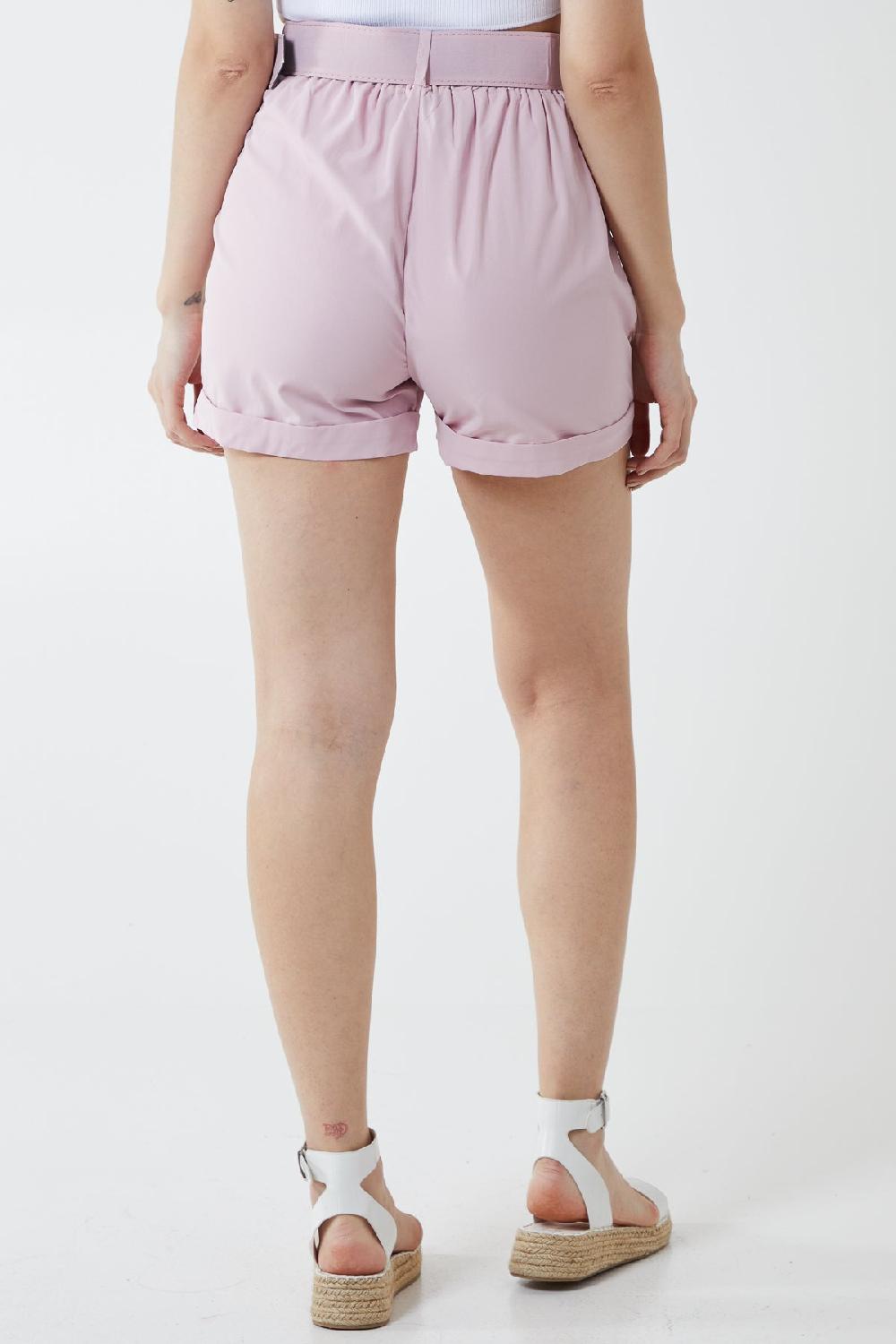 Qed London Wide Belted Shorts