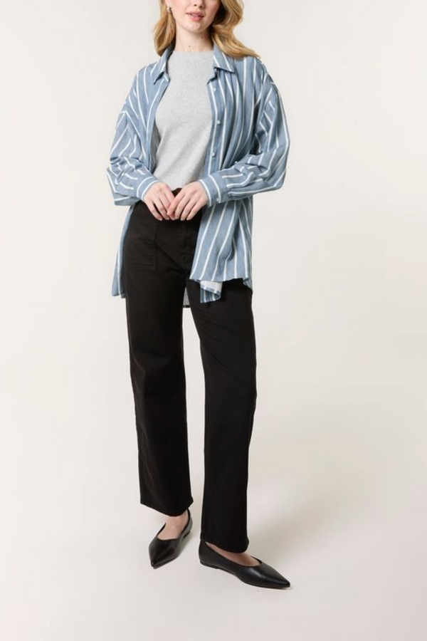 Qed London Wide Leg Cotton Trouser Jeans