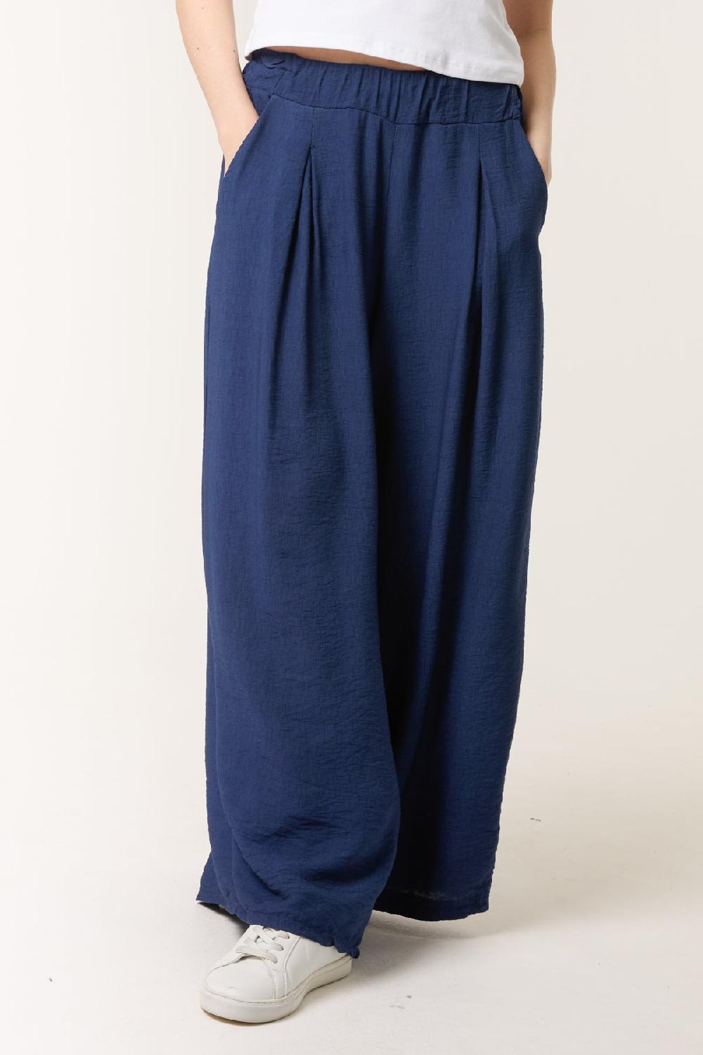 Qed London Wide Leg Pockets Palazzo Trousers