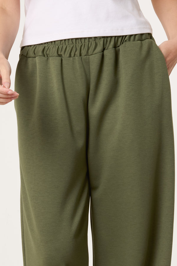 Qed London Wide Leg Soft Touch Trousers