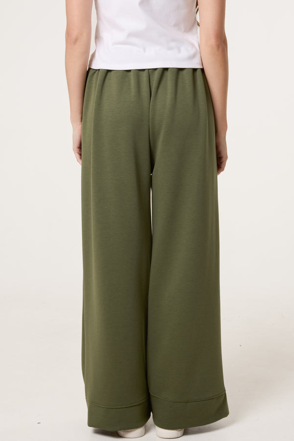 Qed London Wide Leg Soft Touch Trousers