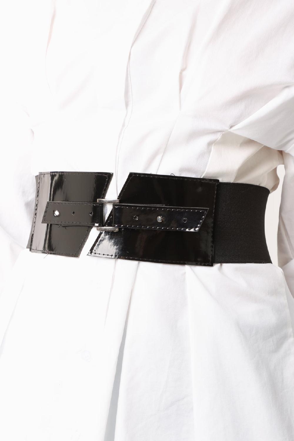 Qed London Wide PU & Elastic Belt