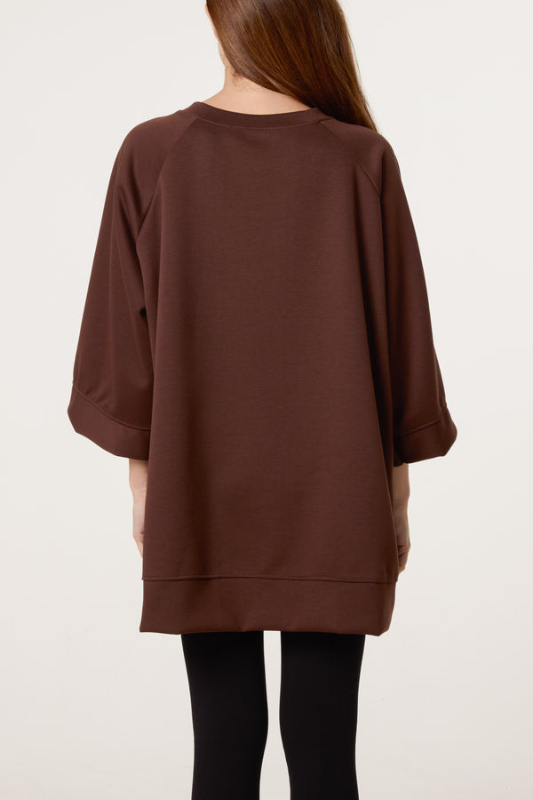 Qed London Wide Sleeve Soft Touch Sweatshirt