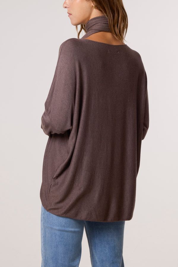 Qed London Wool Blend Crew Neck Jumper & Scarf