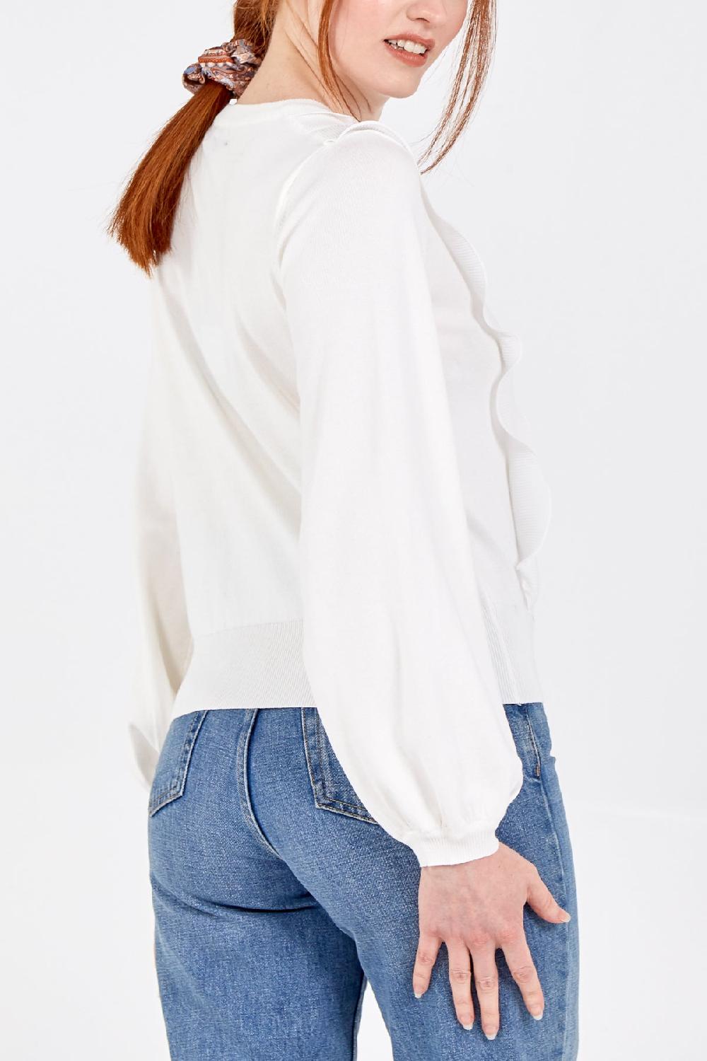 Qed London Woven Detail Jumper