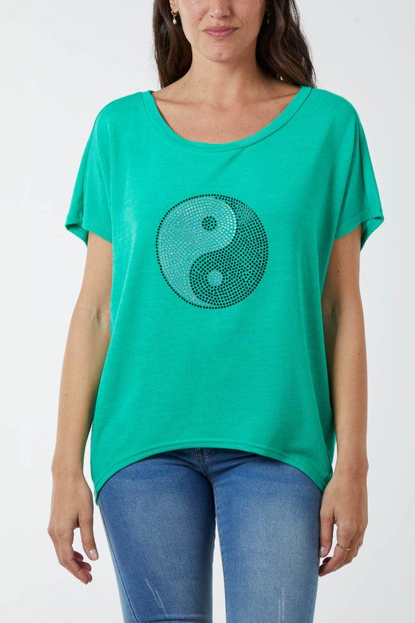 qed london Yin & Yang Diamante Top