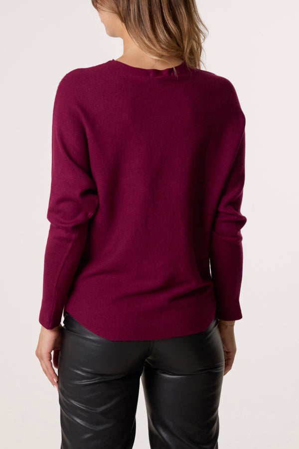 Qed London Zig Zag Embellished Jumper