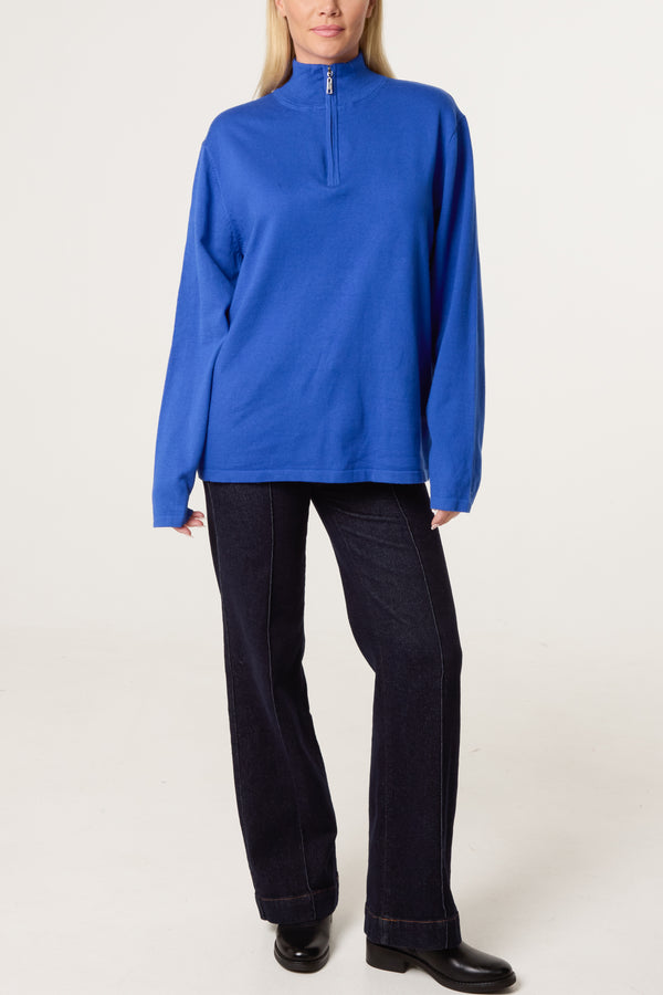 Qed London Zip Neck Jumper