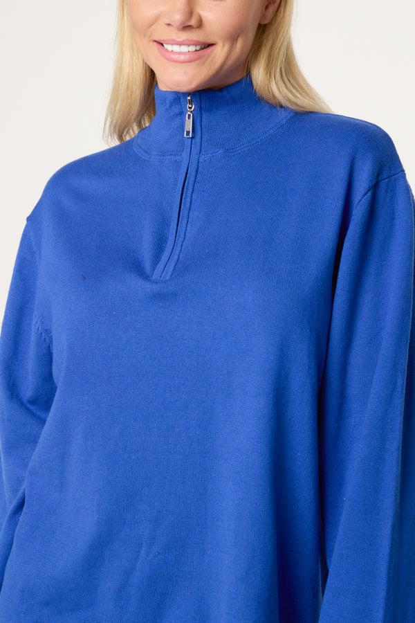 Qed London Zip Neck Jumper