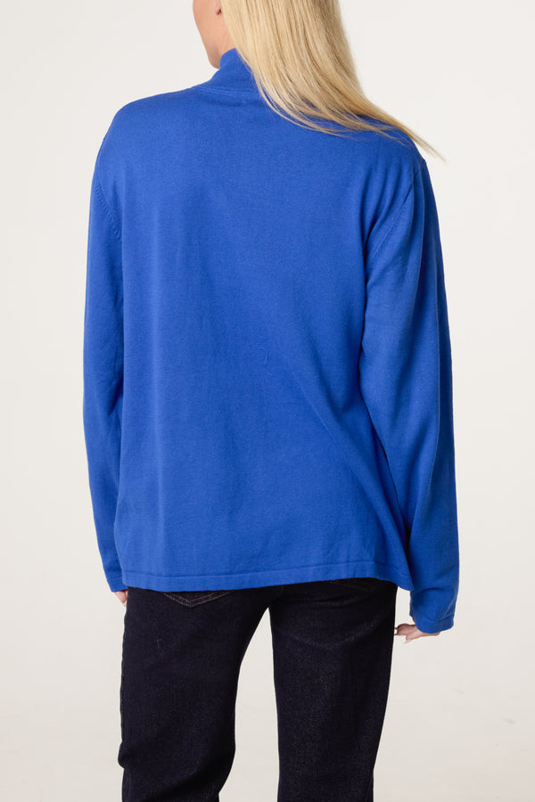 Qed London Zip Neck Jumper