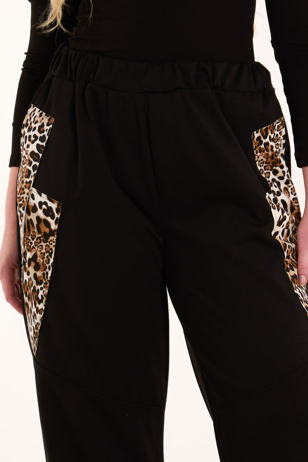 Qed London Relaxed Fit Leopard Detail Tracksuit (Extra Large)
