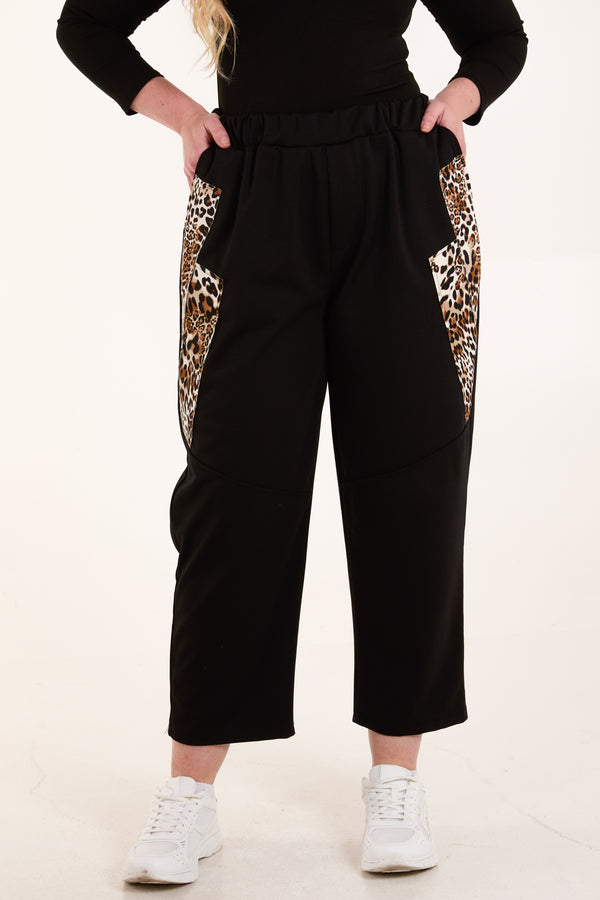 qed london Relaxed Fit Leopard Detail Tracksuit (Extra Large)