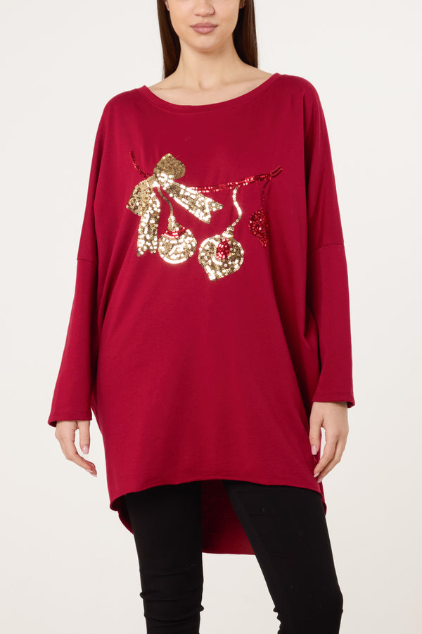 Qed London Sparkling Festive Decorations Sweat Dress