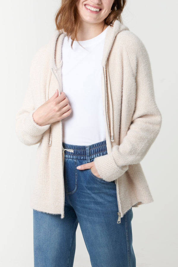 Qed London Zip Up Cosy Hoodie (New Colours Available)