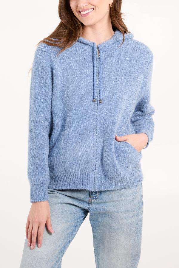 Qed London Zip Up Cosy Hoodie (New Colours Available)