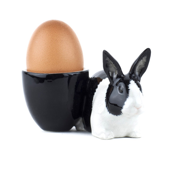 Quail Ceramics Dutch Rabbit Egg Cup Black And White