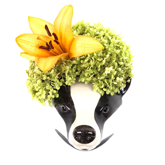 Quail Ceramics Badger Wall Vase