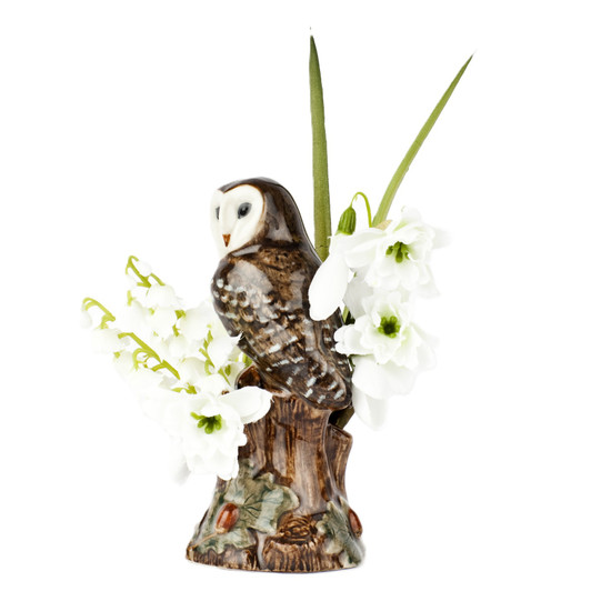 Quail Ceramics Barn Owl Bud Vase