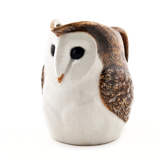 quail ceramics Barn Owl Jug 3.5"