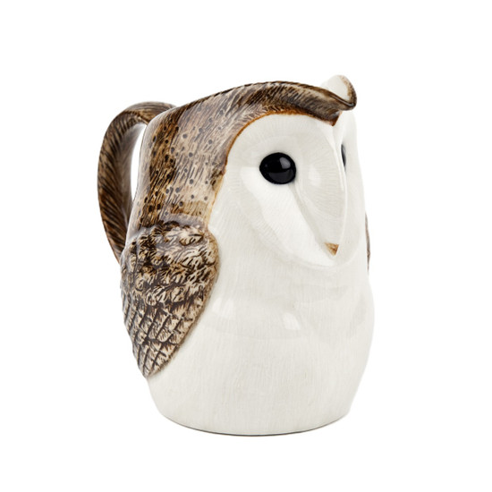 quail ceramics Barn Owl Jug 4.5''