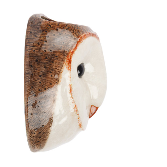 Quail Ceramics Barn Owl Wall Vase Large
