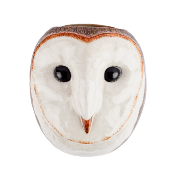 Quail Ceramics Barn Owl Wall Vase Large