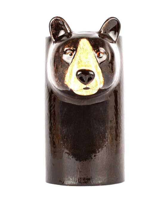 Quail Ceramics Black Bear Utensil Pot