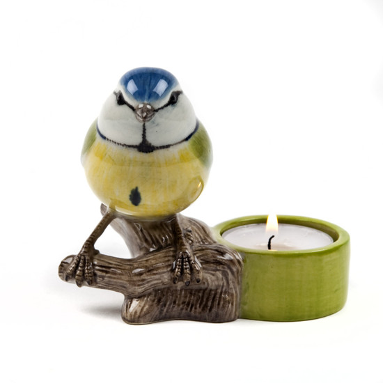 Quail Ceramics Blue Tit Tea Light Holder