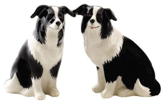Quail Ceramics Border Collie Salt And Pepper